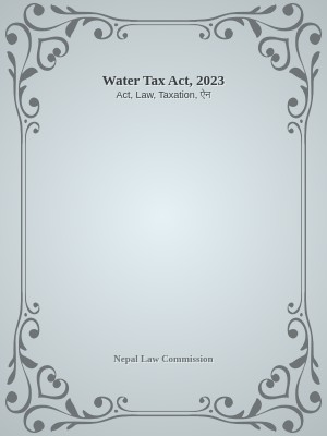 Water Tax Act, 2023